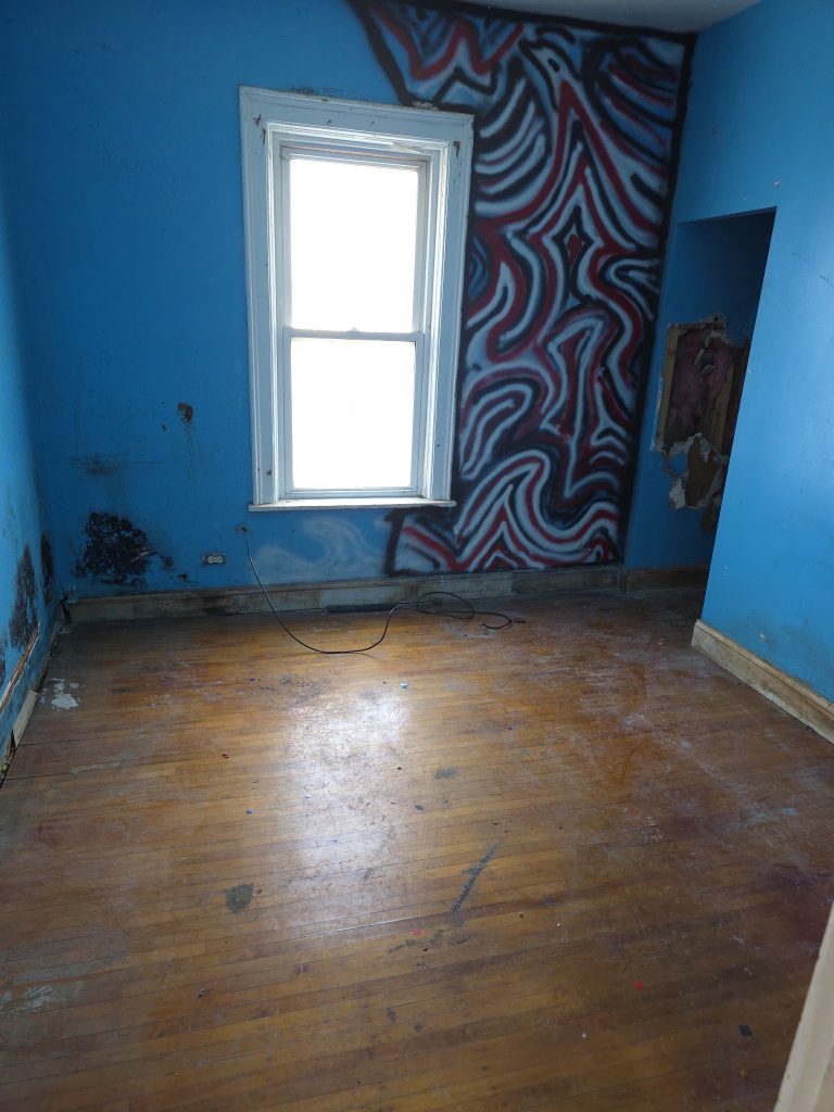 Room and floor cleared after cleanout