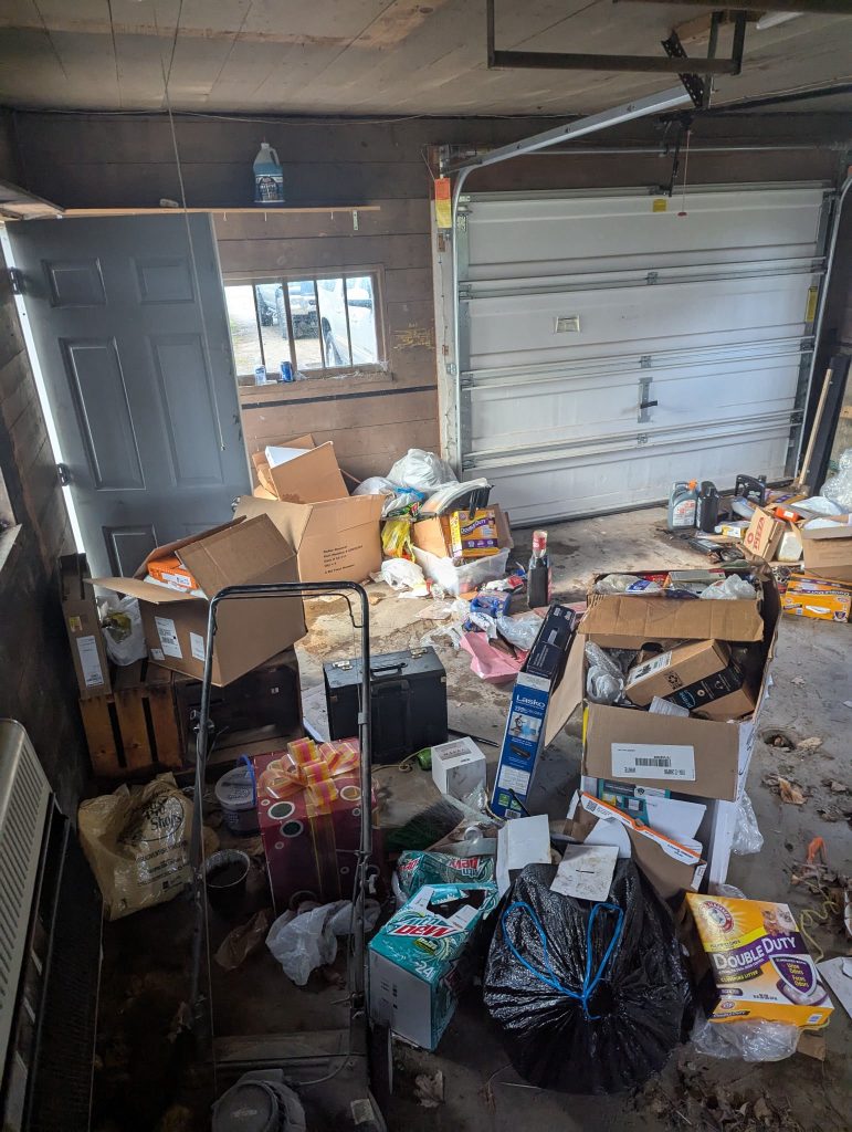 Garage contents ready for a Big Dogg cleanout